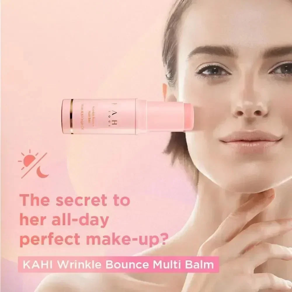 Korean Bounce Multi Balm Collagen Pink Stick Deep Moisturizing Multi Cream Hydrated Skin Care 9g